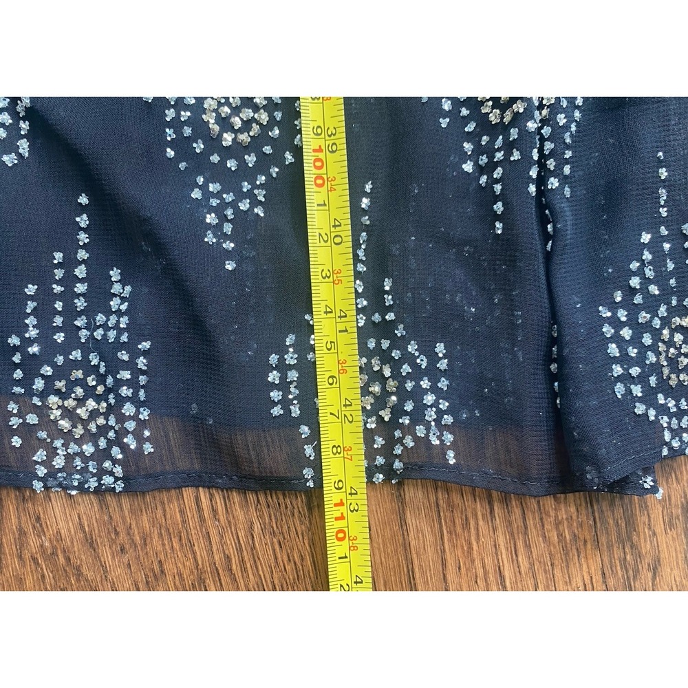 Vintage 80s Saks Fifth Avenue Gatsby Revival Glitter Motif Art Deco France - Picture 10 of 12